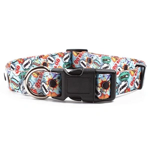 Training Dog Necklace Custom Sublimation Printing Adjustable Pet Collar