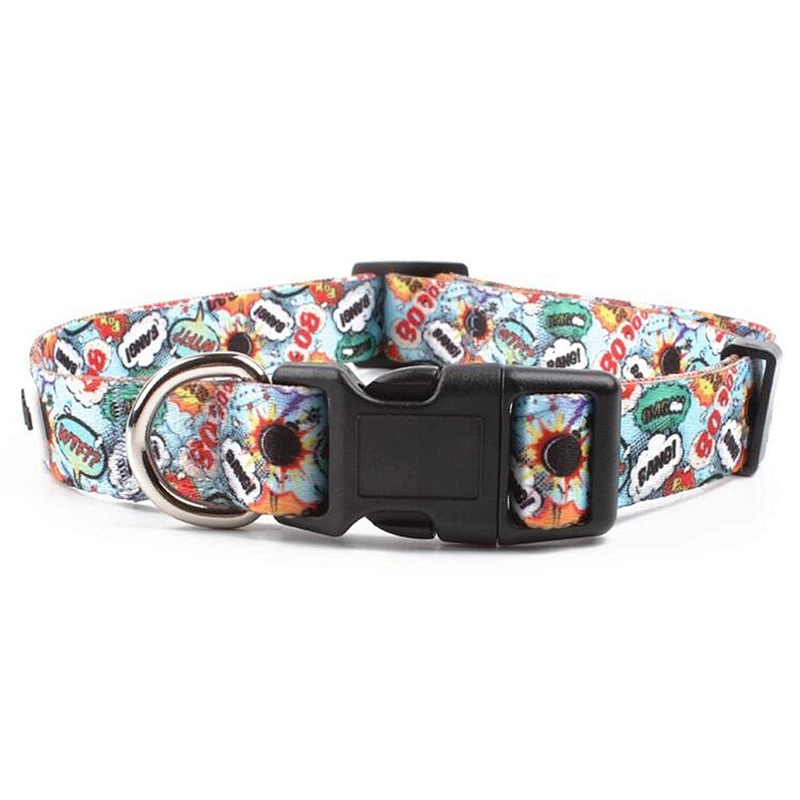 Training Dog Necklace Custom Sublimation Printing Adjustable Pet Collar