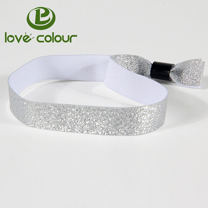 Custom gift items polyester textile woven wristbands for promotion