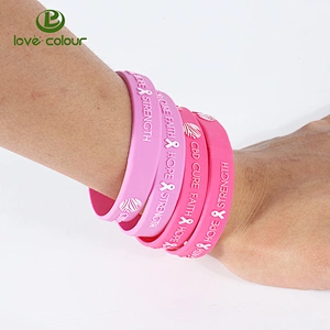 Silicone embossed rubber bracelet for promotion/innovative silicone wristbands