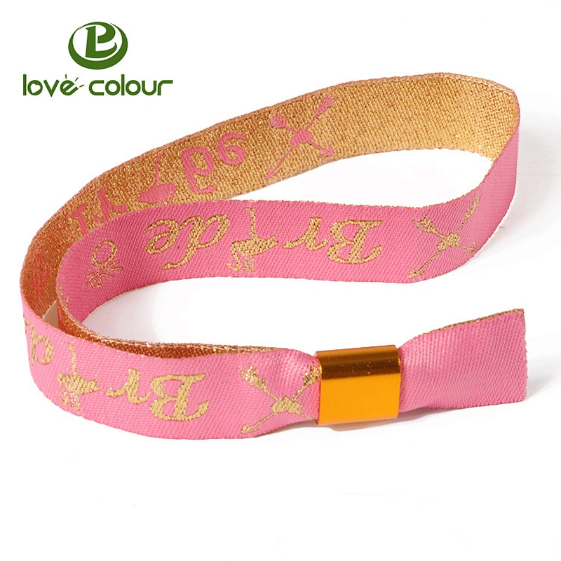 Polyester custom woven fabric wristband and bracelet for christmas