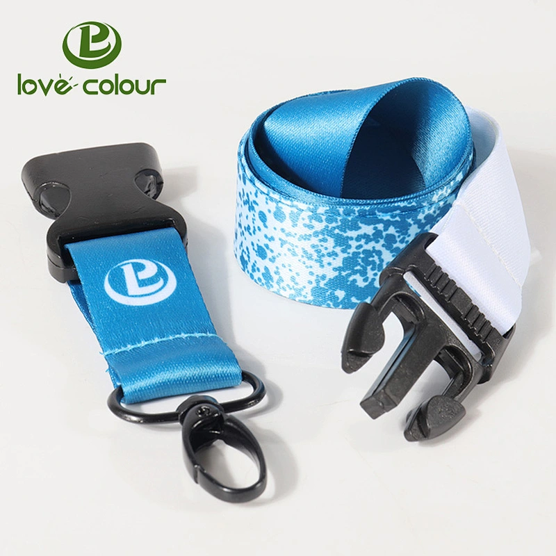 Fashionable personalised sublimation logo lanyard with oval hook