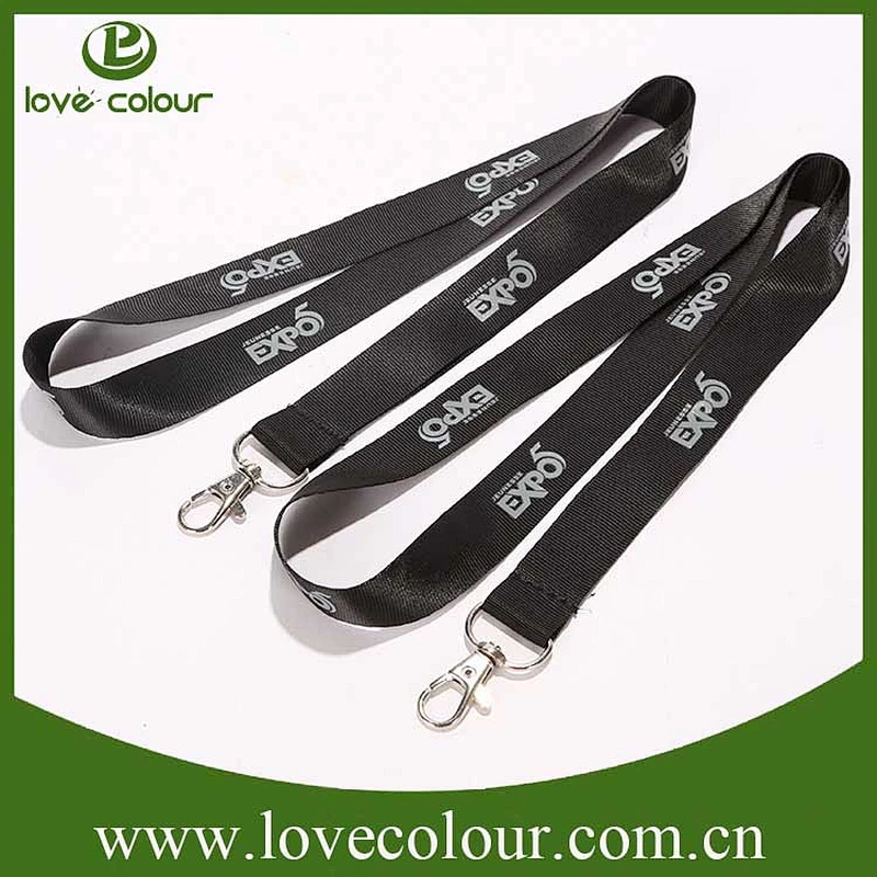 New arrival polyester custom high quality grey and black plain lanyards