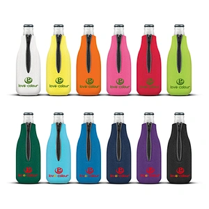 Custom Colored Neoprene Insulated Wine Bottle Stubby Cooler Holder Bag