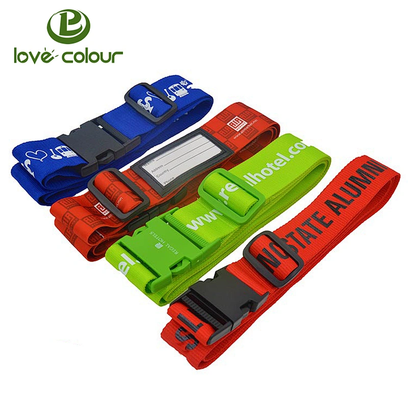 Custom Logo Adjustable Luggage Strap Suitcase Travel Bag Belt
