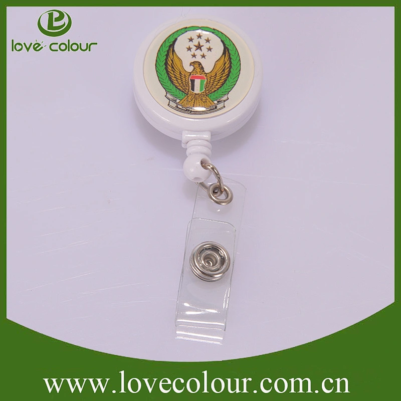 Promotion plastic ski pass holder/retractable badge reel
