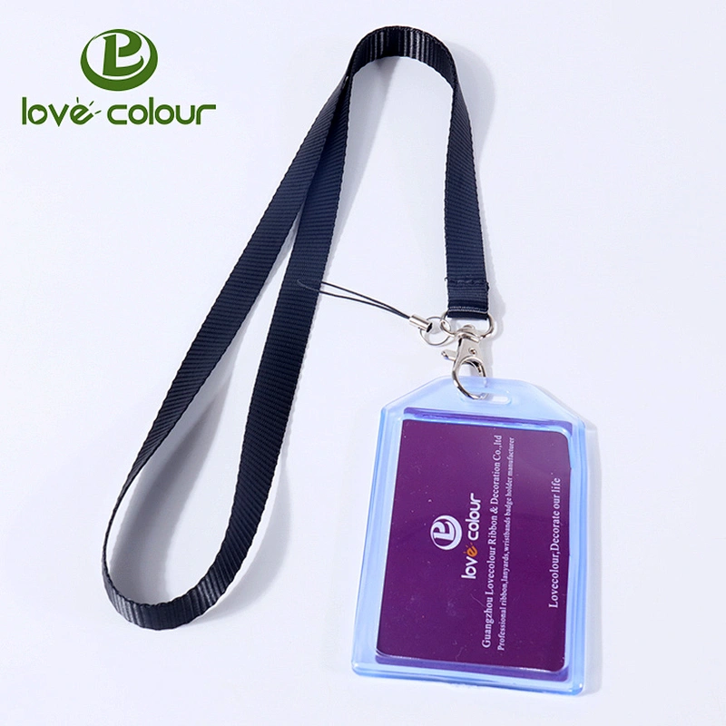 Custom polyester card holder strap lanyard with wholesale price