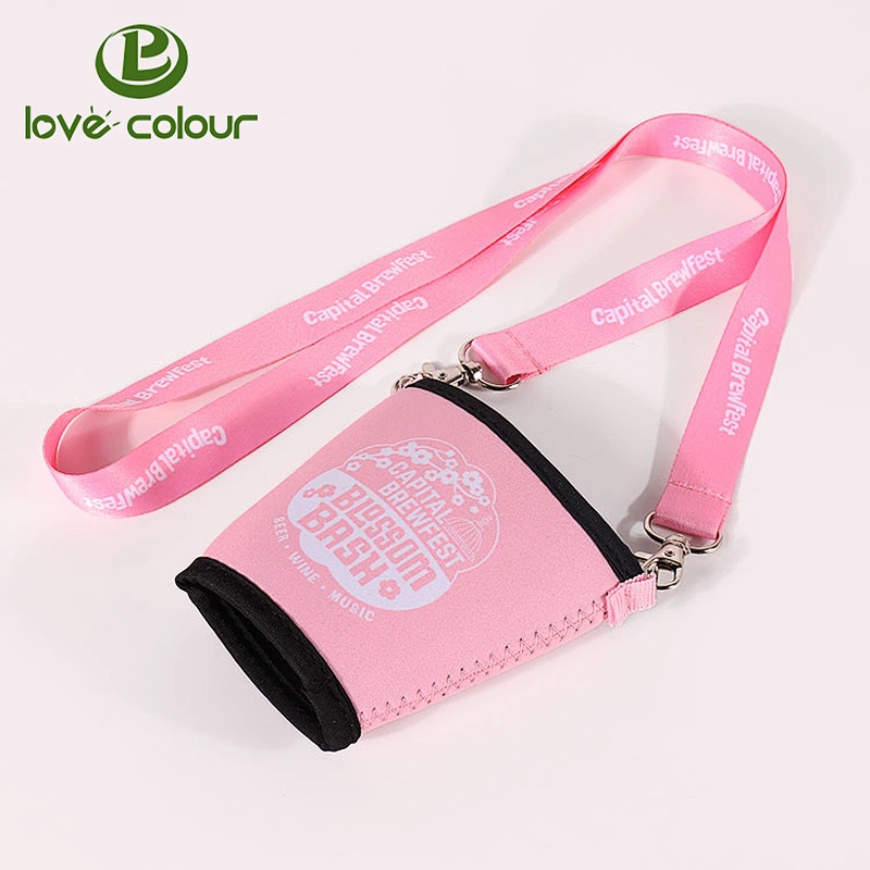 Custom trendy neoprene stubby cool can cooler sleeves with straps