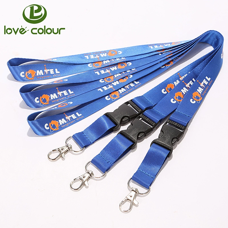 Custom nylon material lanyard neck strap key chain