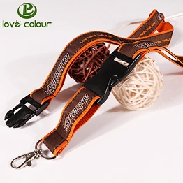 Polyester custom double layer lanyard for id badge holder