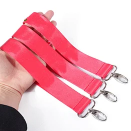 Polyester custom high quality fabric short keychain lanyard strap