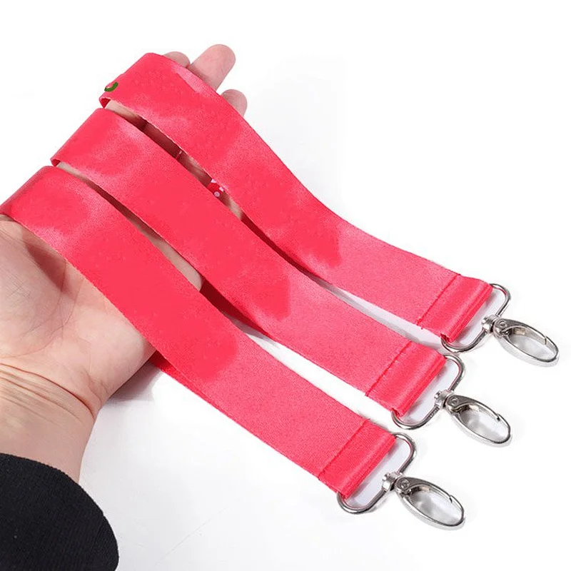 Polyester custom high quality fabric short keychain lanyard strap