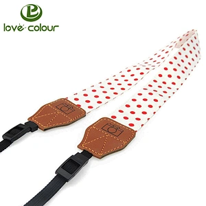 High quality custom polyester national style cute cartoon camera shoulder strap