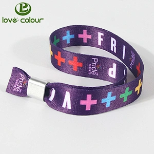 Popular polyester custom dye sublimation printed wristbands for events