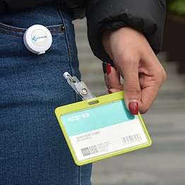 Wholesale Eco-friendly material id card holder fancy name badge card holder