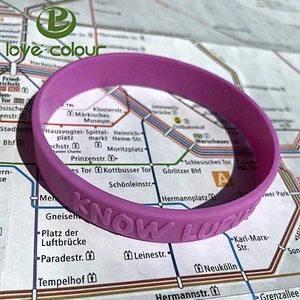 Custom 2 mm silicone high quality custom wristbands