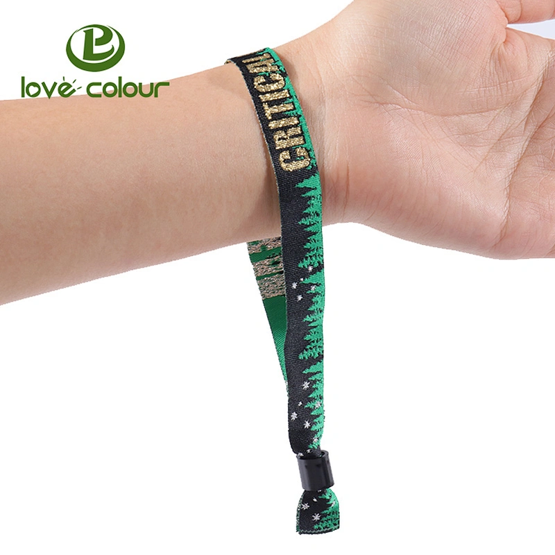 Custom polyester woven wrist bands for event