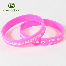 Inspirational Silicone Wristbands Rubber Band Bracelets with Debossed Logo