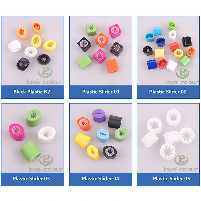 Wholesale Different Color Woven fabric Wristbands Plastic One-way Sliding Lock