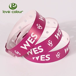 Custom unique vinyl wristbands with full-color imagery and text