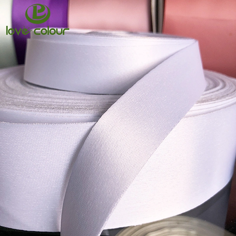 Promotional Printing Logo Double Face Polyester Sublimation Ribbon in the Color Green