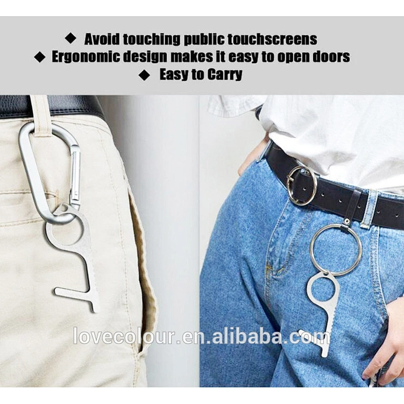 Factory Wholesale No touch handheld door opener keychain