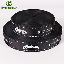 Custom Printed Grosgrain Decoration Thick Satin Ribbon