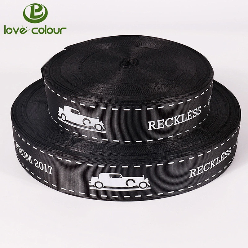 Custom Printed Grosgrain Decoration Thick Satin Ribbon