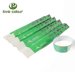 Promotion gift festival event one-off paper vinyl pvc wristbands with series number