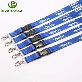 Custom nylon material lanyard neck strap key chain