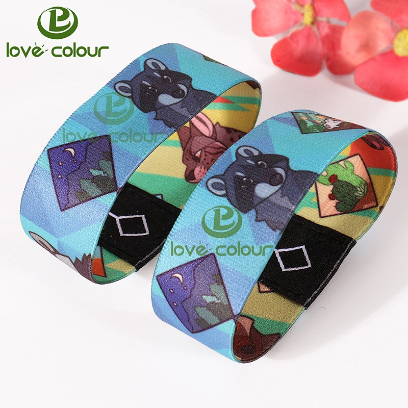New product custom polyester elastic festival wristband