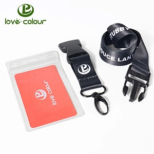 High Quality Bulk Flat Polyester Id Lanyard with Metal Hook