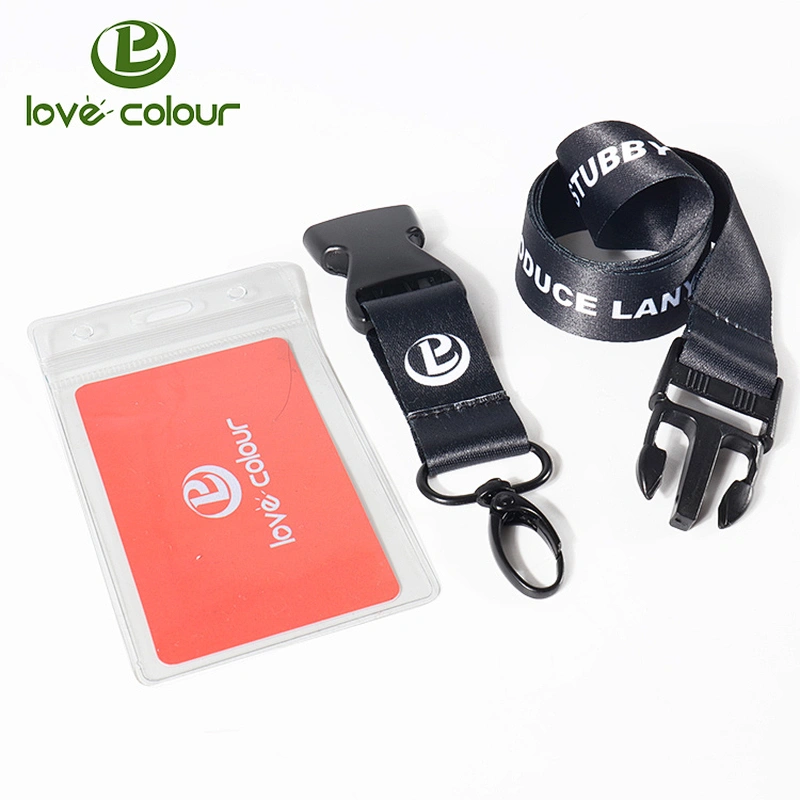 High Quality Bulk Flat Polyester Id Lanyard with Metal Hook