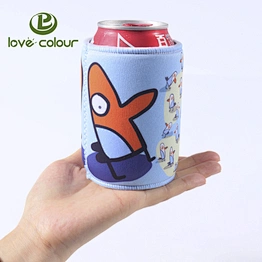 Promotional 3mm portable neoprene imprinted beer can holder 2-Sided Can Coolers