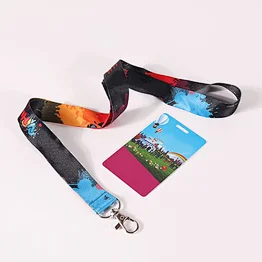 Polyester sublimated printed lanyards with custom promotional logo for ID card