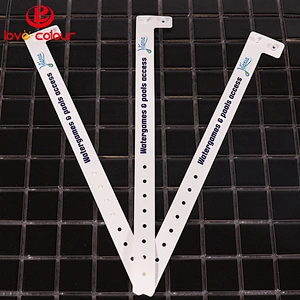 L shape adult size cheap custom give away customized vinyl wristbands for events