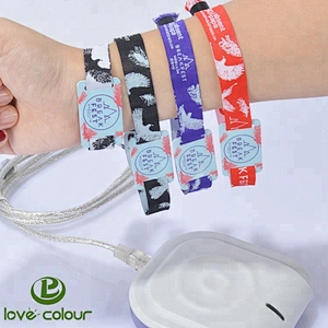 Polyester Custom wrist band /access control fabric rfid wristband