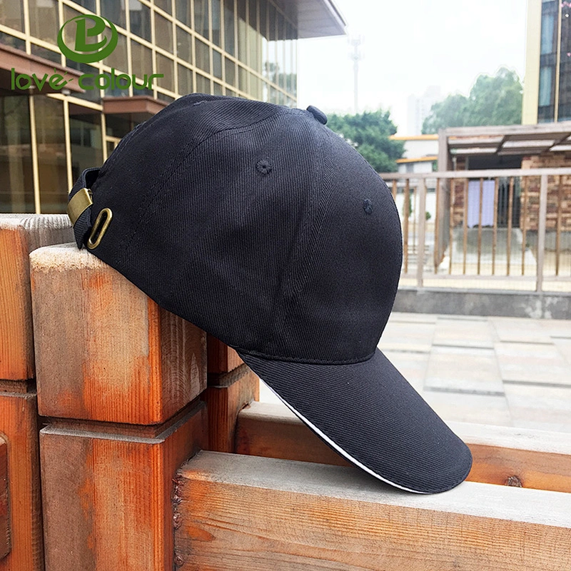 Custom cotton hat sandwich brim baseball caps for promotion