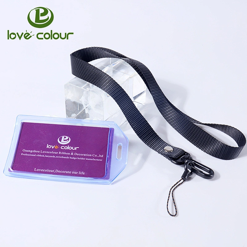 Custom polyester card holder strap lanyard with wholesale price