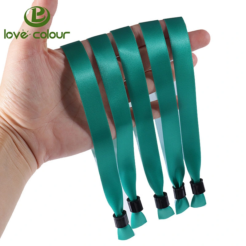 Custom Color Polyester Satin One off Wristband For Party