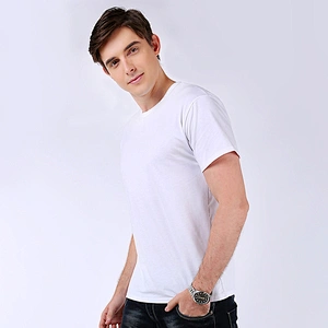 High Quality Blank 100% Cotton White Men T shirt For Wholesale