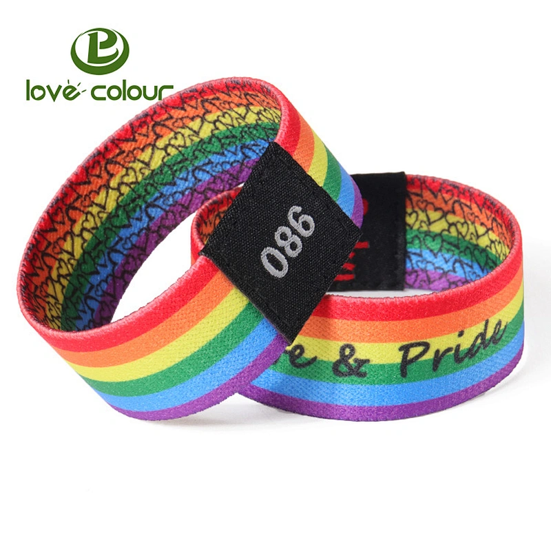 Custom printing your unique pattern elastic wristband for promotion gift