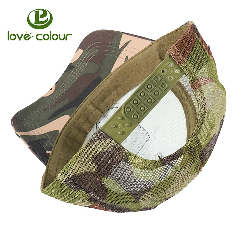 Custom unisex embroidery logo cotton cap mesh trucker hat