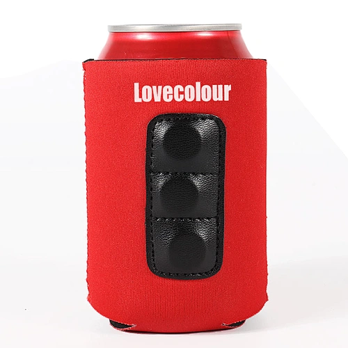 Custom Red Color 330ml Neoprene Party Decorations Magnetic Beer Can Coolies