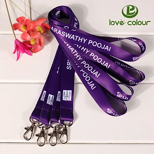 Gold supplier custom polyester promotional flower heat-transfer lanyards