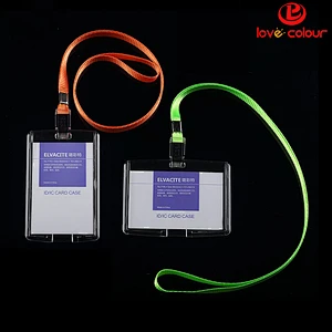Clear hard plastic ID name badge card holder 85*54mm