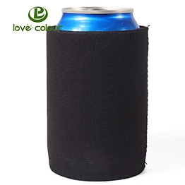 Custom Black Neoprene Insulated Beer Can Sleeve Covers 500ml Beer Can Cooler