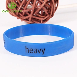 Personalized various colors rubber wristband /ink filled silicone bracelet