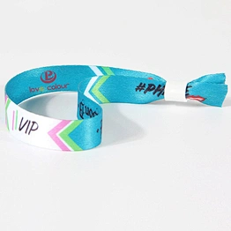 Guangzhou factory custom polyester fabric wristband for concert
