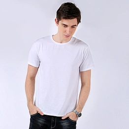 High Quality Blank 100% Cotton White Men T shirt For Wholesale
